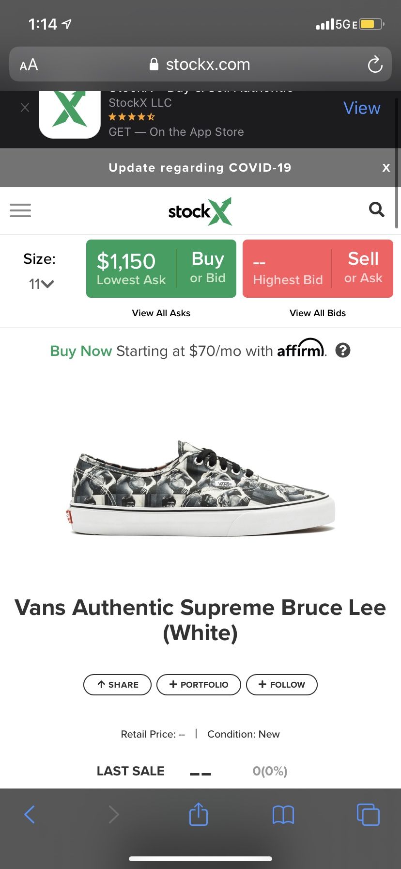 Supreme x Vans Bruce Lee