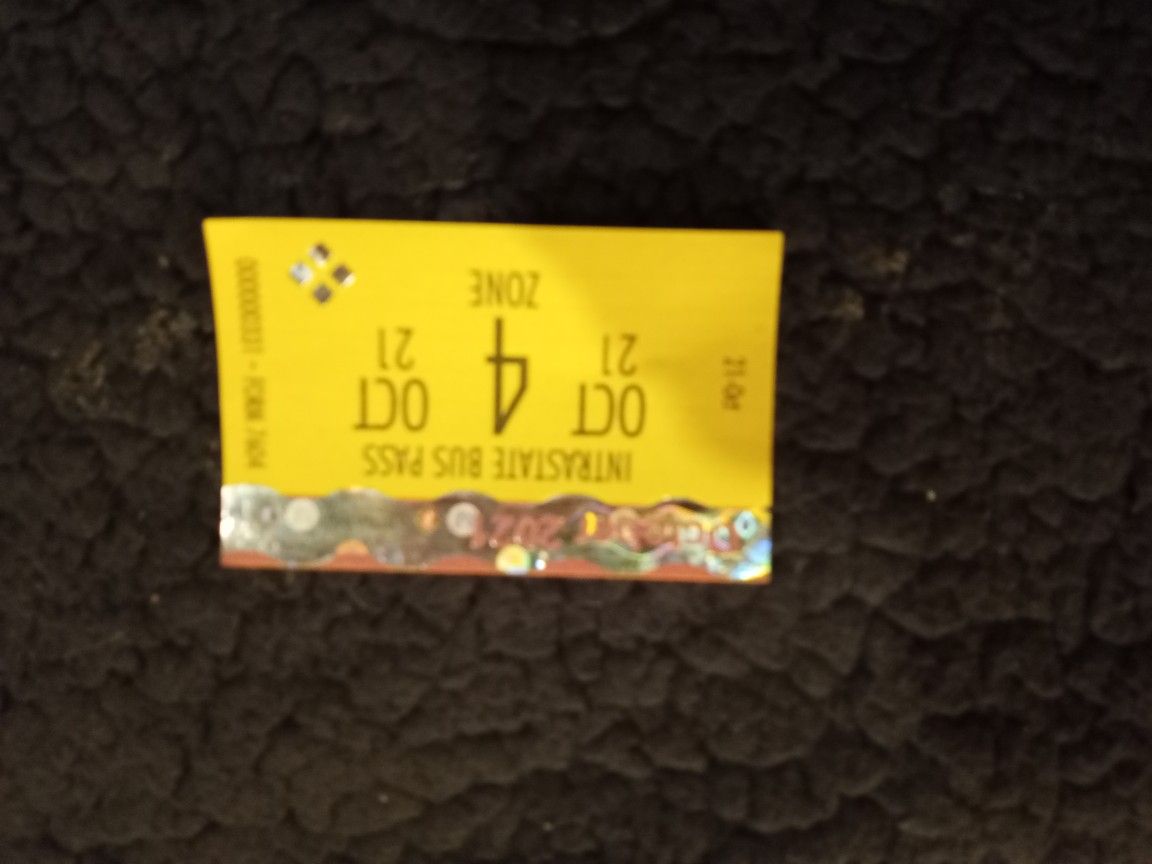 October Bus Pass 4 Zone