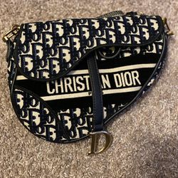 Christian Dior Saddle Bag  (Oblique Blue) No Box Thumbnail