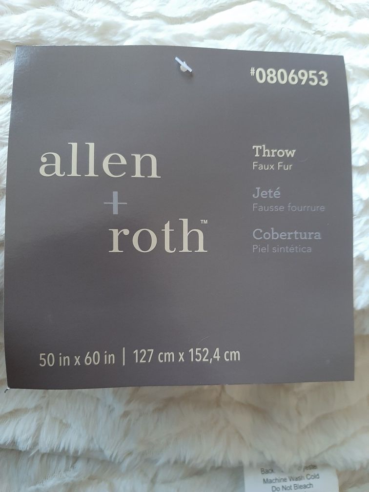 Allen roth faux fur throw blanket