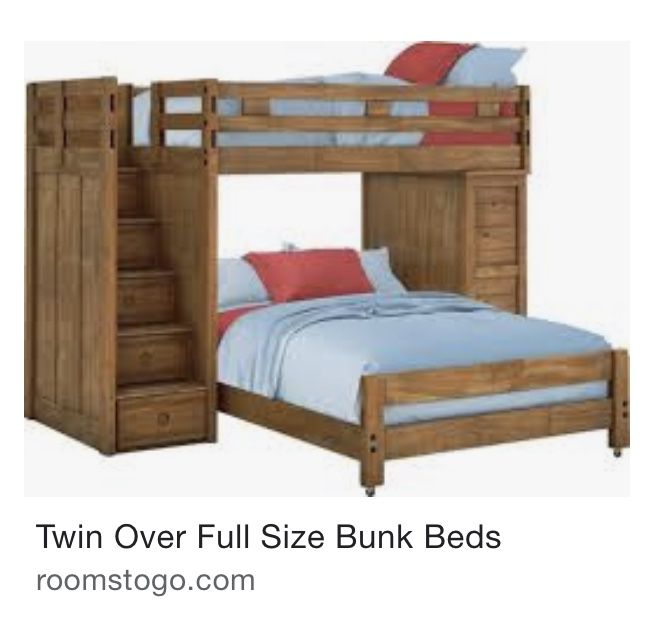 Creek Side Chestnut Twin And Full Bunk, Creekside Chestnut Twin Full Step Bunk Bed With Desk