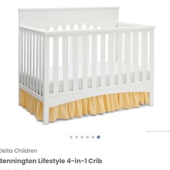 White Baby Crib &/or 4 in 1 Toddler Bed Thumbnail