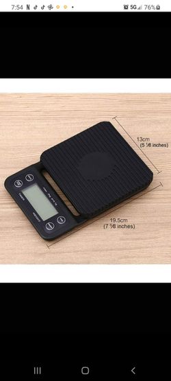 Scale with Timer, High Accuracy Kitchen Food Scale with Tare Function, 6.6LB/3KG Max Load, 0.1g Precision Sensor, Batteries Included Thumbnail
