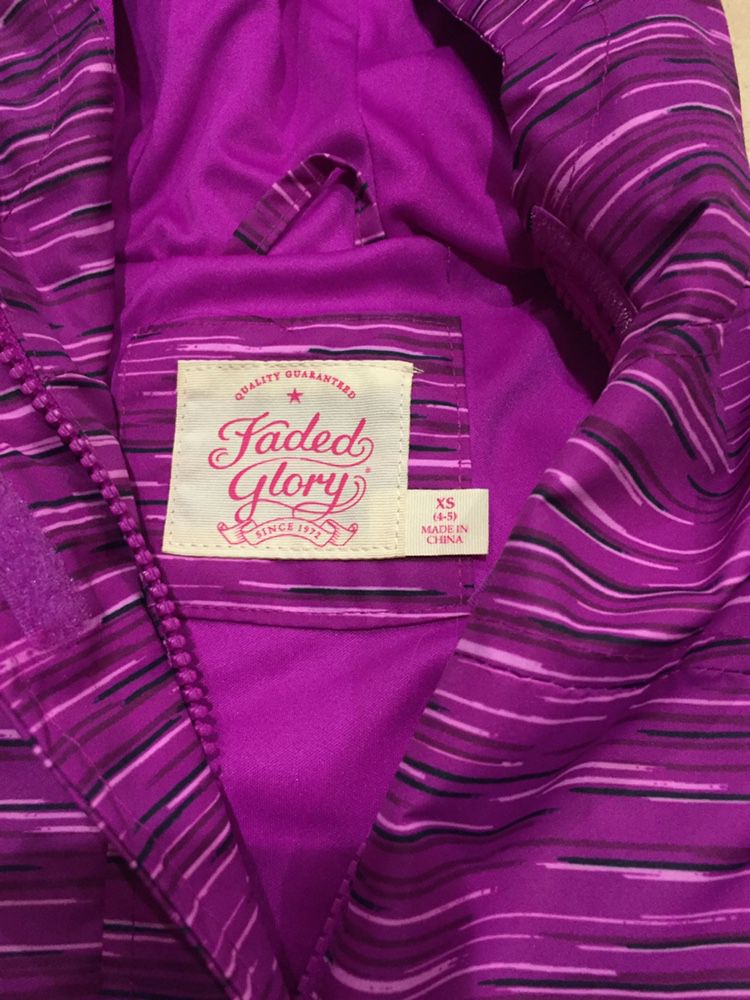 Purple&pink Rain Jacket (Little Girls Size 4/5)
