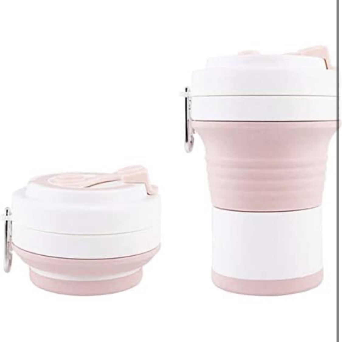 Medium Pink 550ml Creative Coffee Outdoor Sports Travel Portable Silicone collapsible coffee Folding Handy Cup