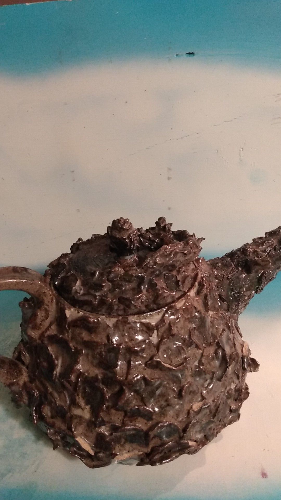 Ceramic Sculpted Tea Pot