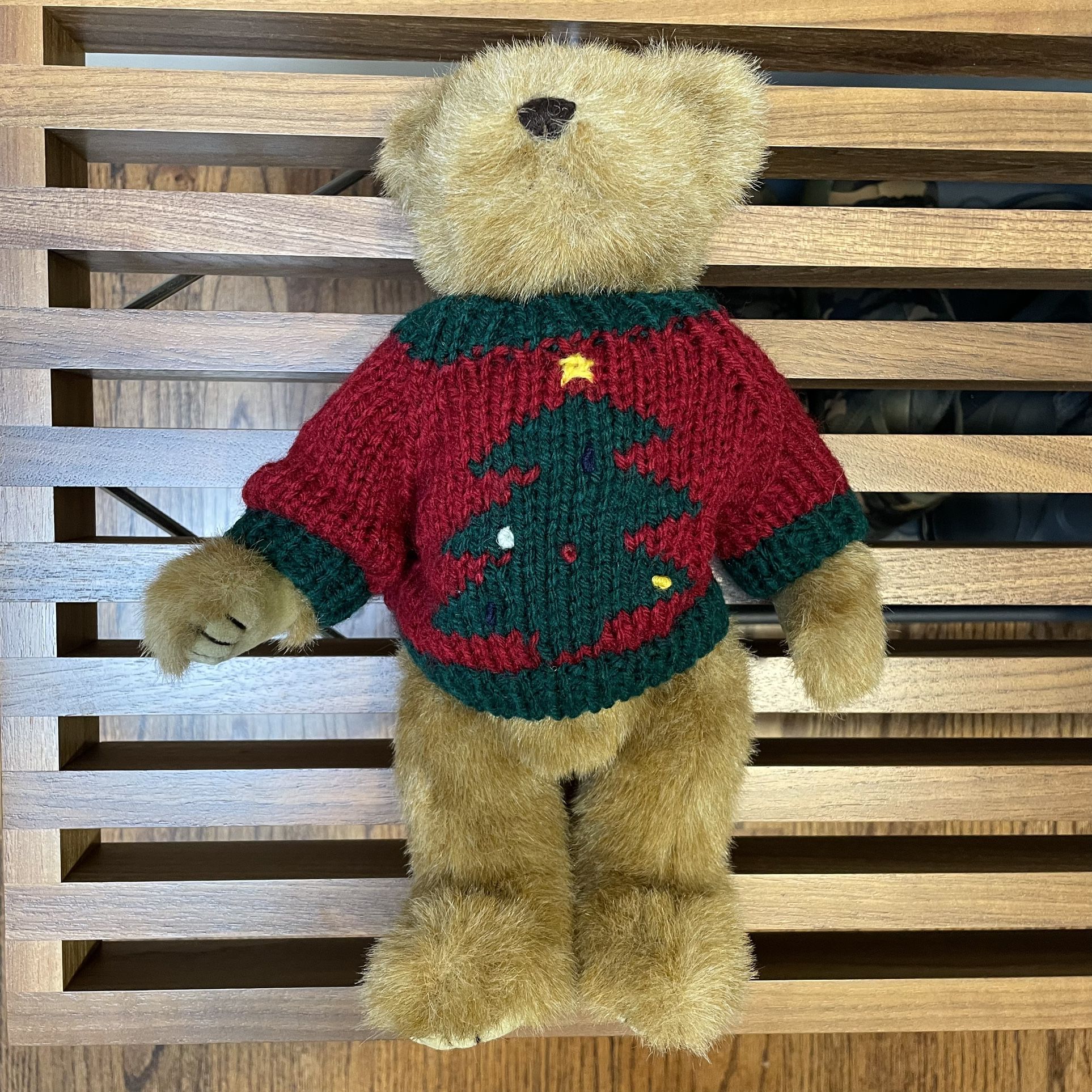 Ellis by Plush Image Tan Bear with Sweater 