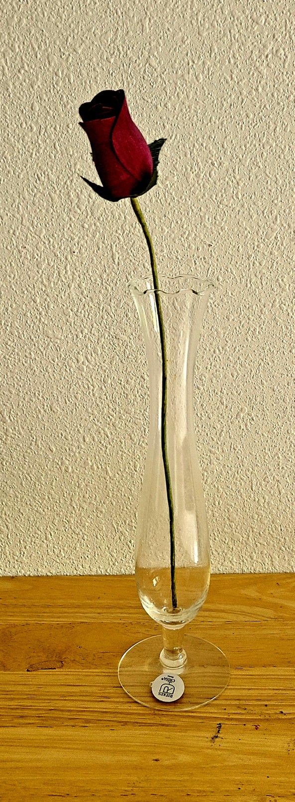 Riekes Crisa Scalloped Crystal Bud Vase