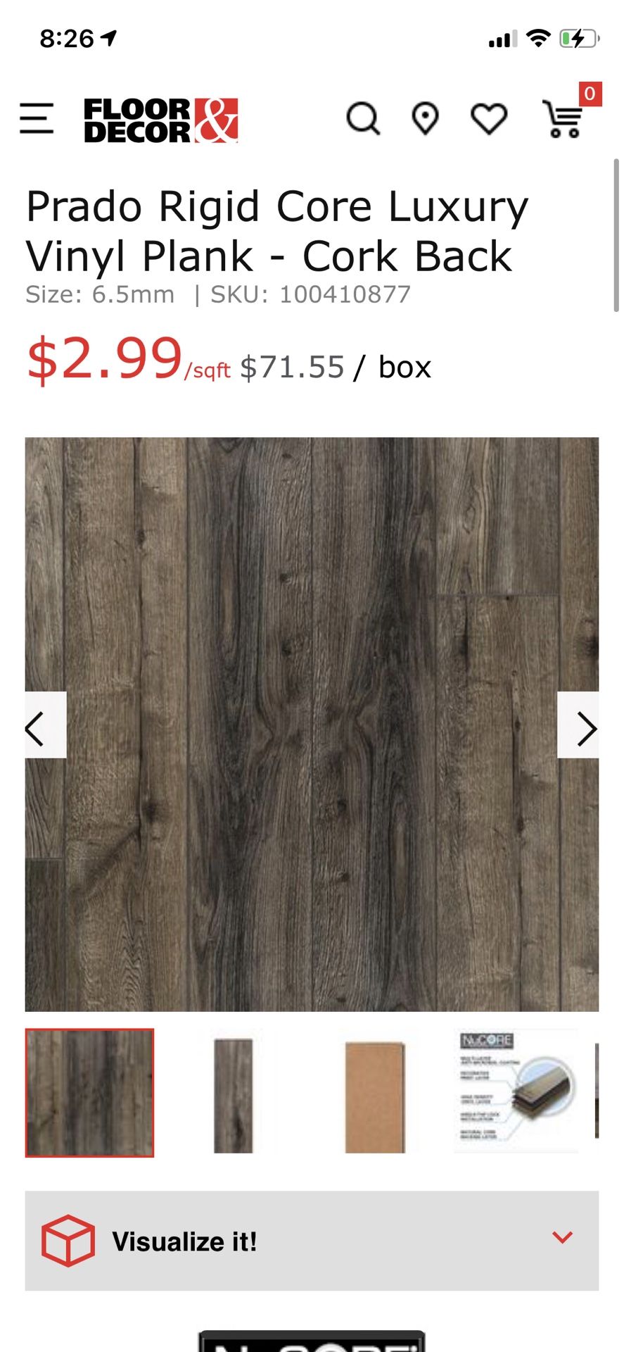 Luxury vinyl Plank - Waterproof, Easy Install