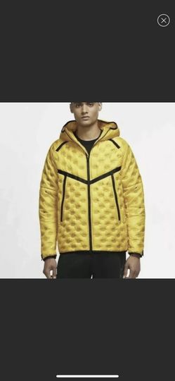Nike Sportswear Tech Pack Down Fill Coat Parka Yellow CU3770-010 Men's Sz 2XL Thumbnail