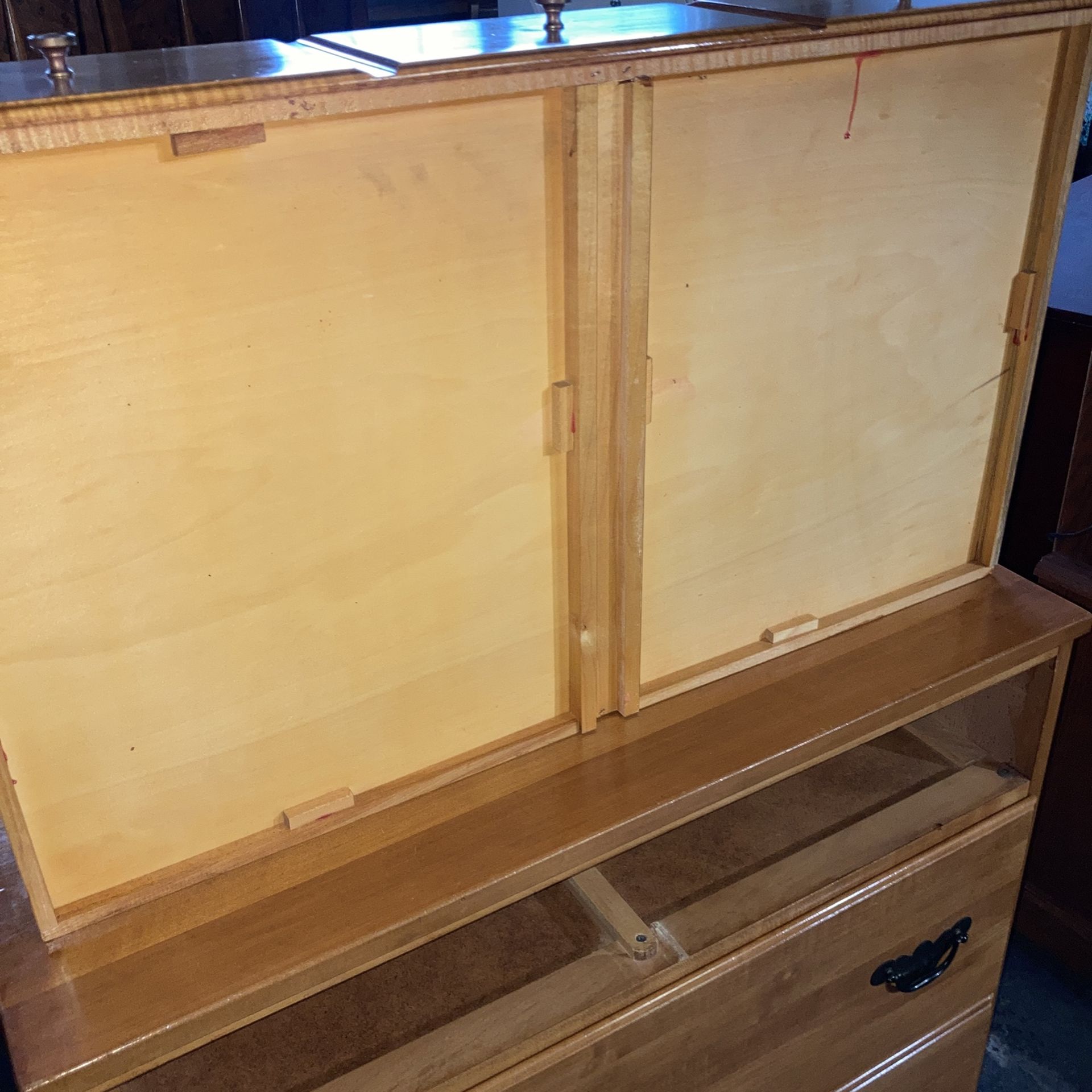 Solid maple three drawer dresser