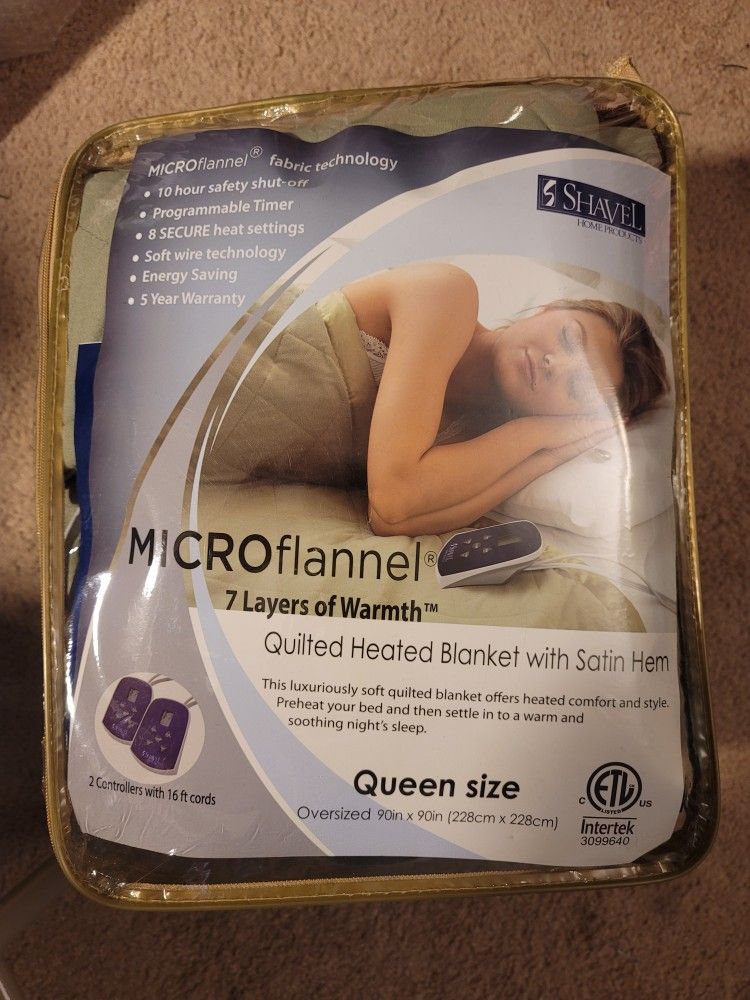 Shavel Micro Flannel Heated Blanket