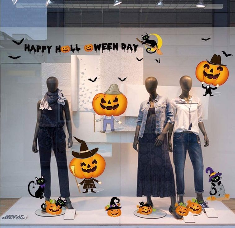 Halloween window clings pumpkins