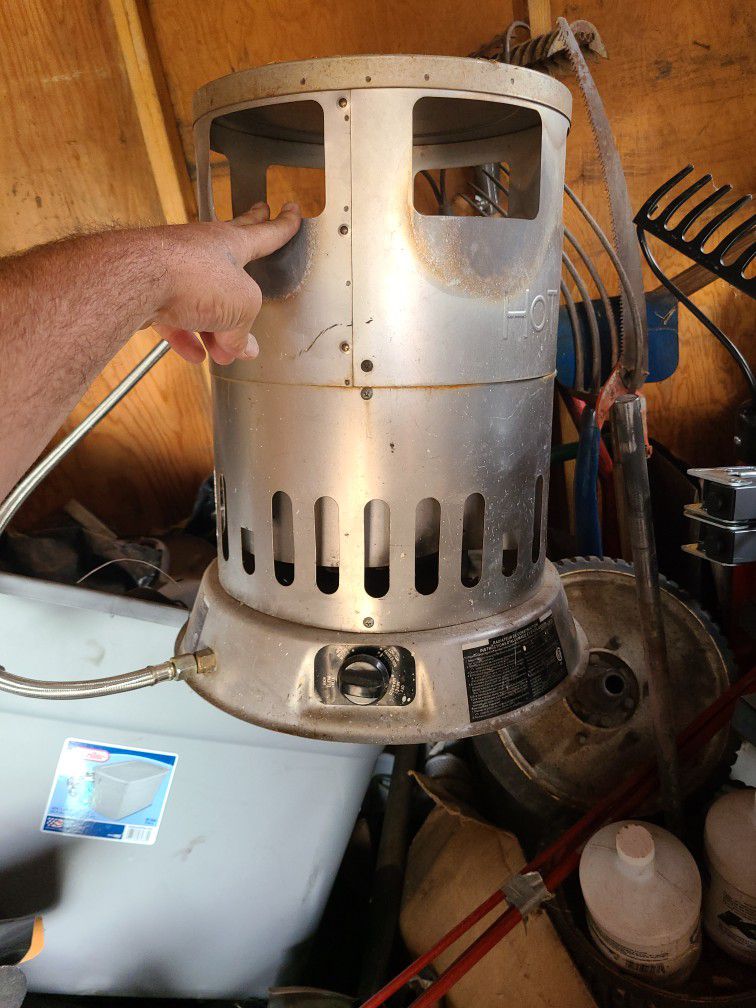 Propane space heater for garage