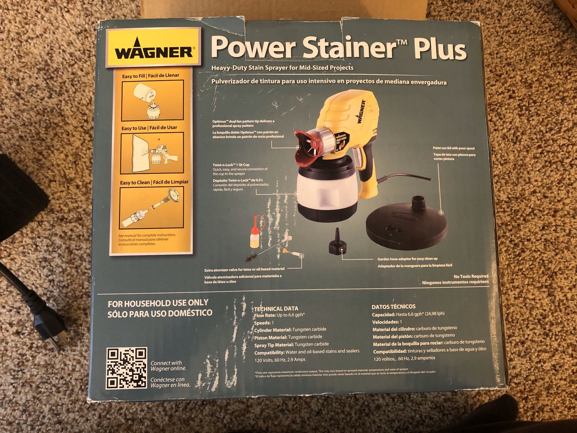 Wagner Power Stainer Plus (Paint Sprayer) cleaned paint jar since