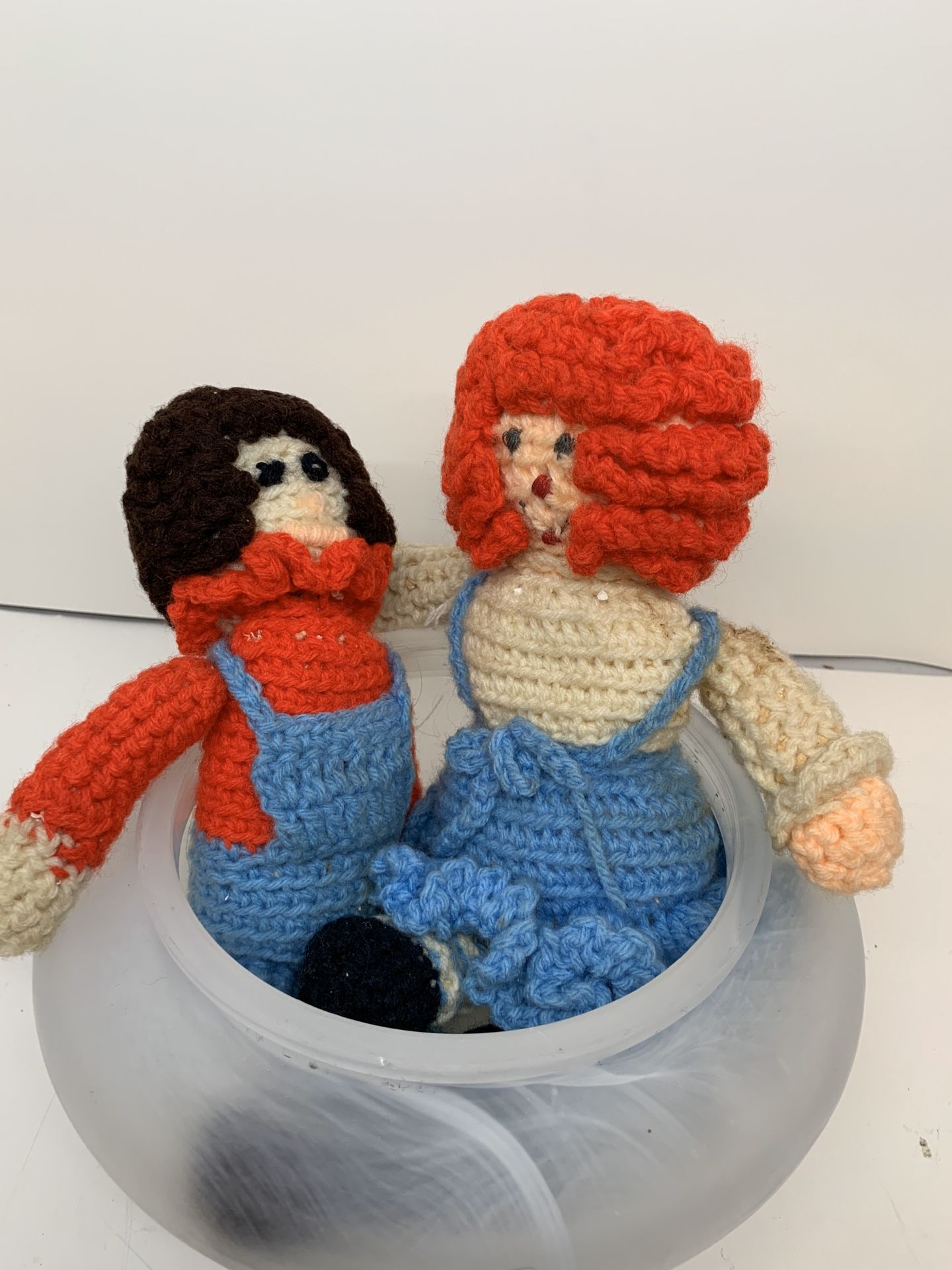 Crochet raggedy Ann and Andy