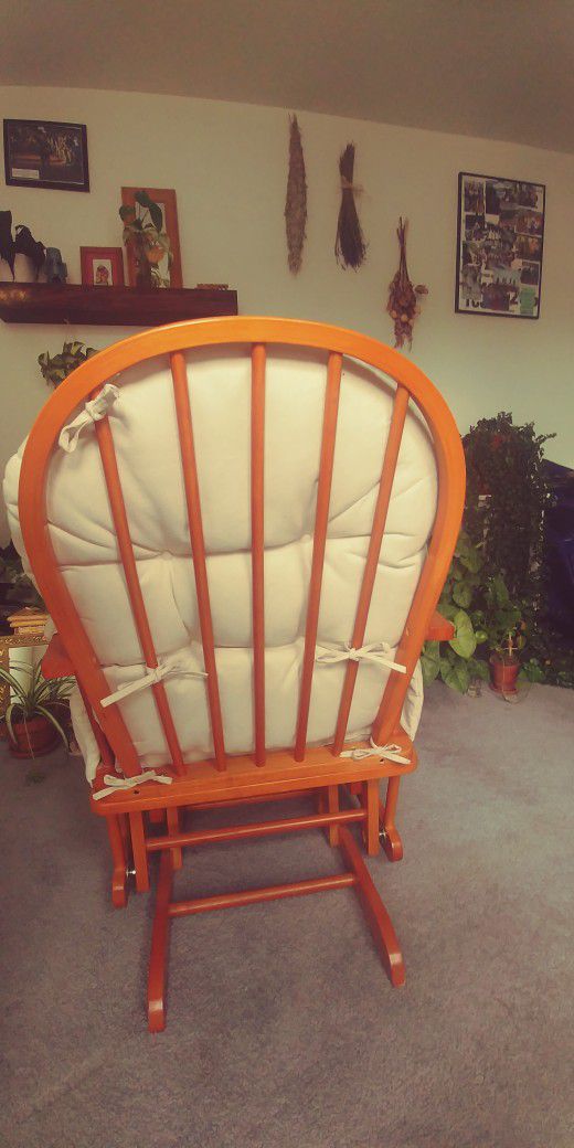 Rocking Chair with Velvet Cushions