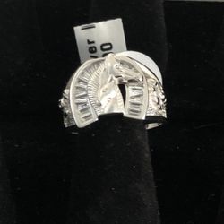 silver ring 9.25 number 10 for men Thumbnail