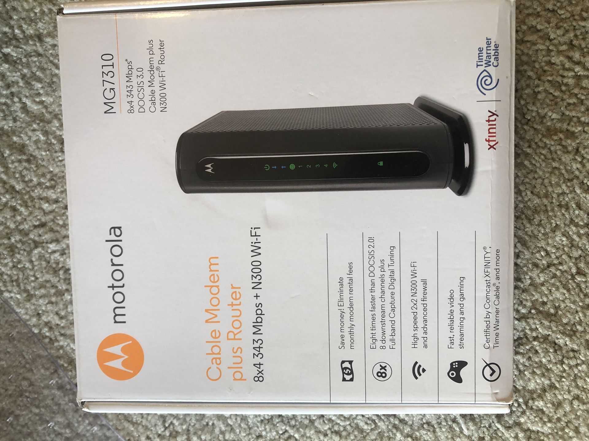Motorola cable modem plus router