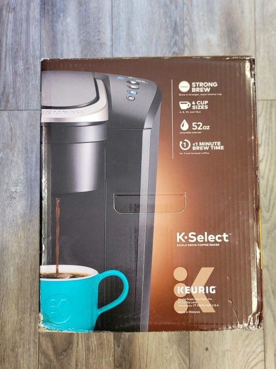 Keurig K-Select Coffee Maker, Single Serve K-Cup Pod Coffee Brewer, With Strength Control and Hot Water On Demand, Matte Black
(BRAND NEW )