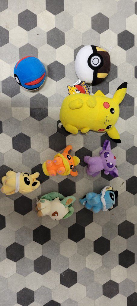 Assorted Pokemon Plushies
