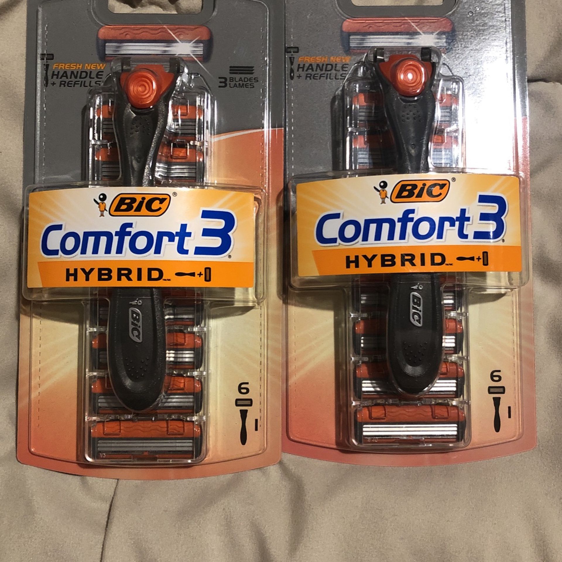 2 Pack Bic Comfort3 Hybrid Razor