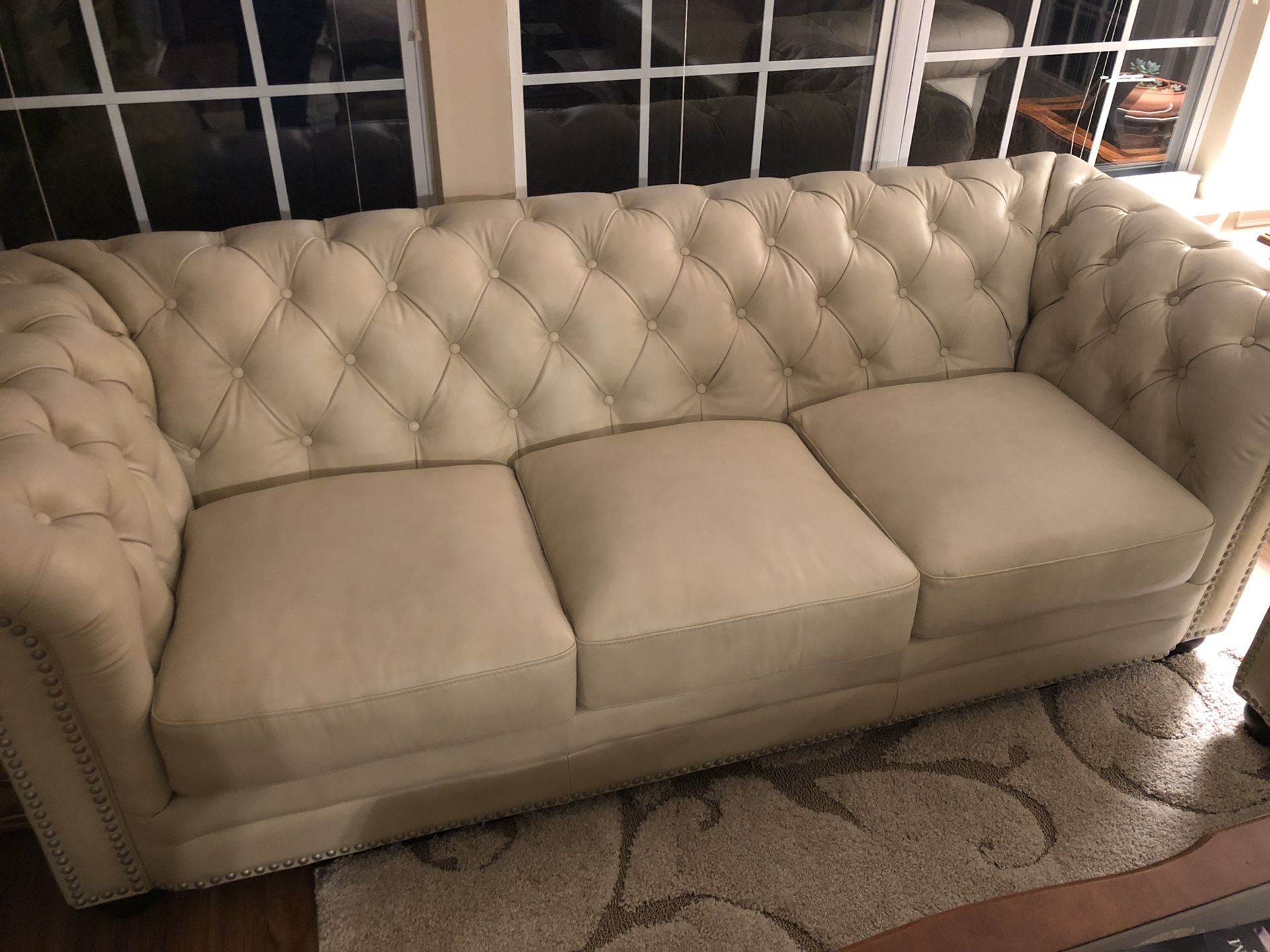 allington top grain leather sofa set