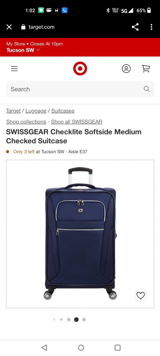 Brand New Swiss Made Rolling Soft Side Suit Case