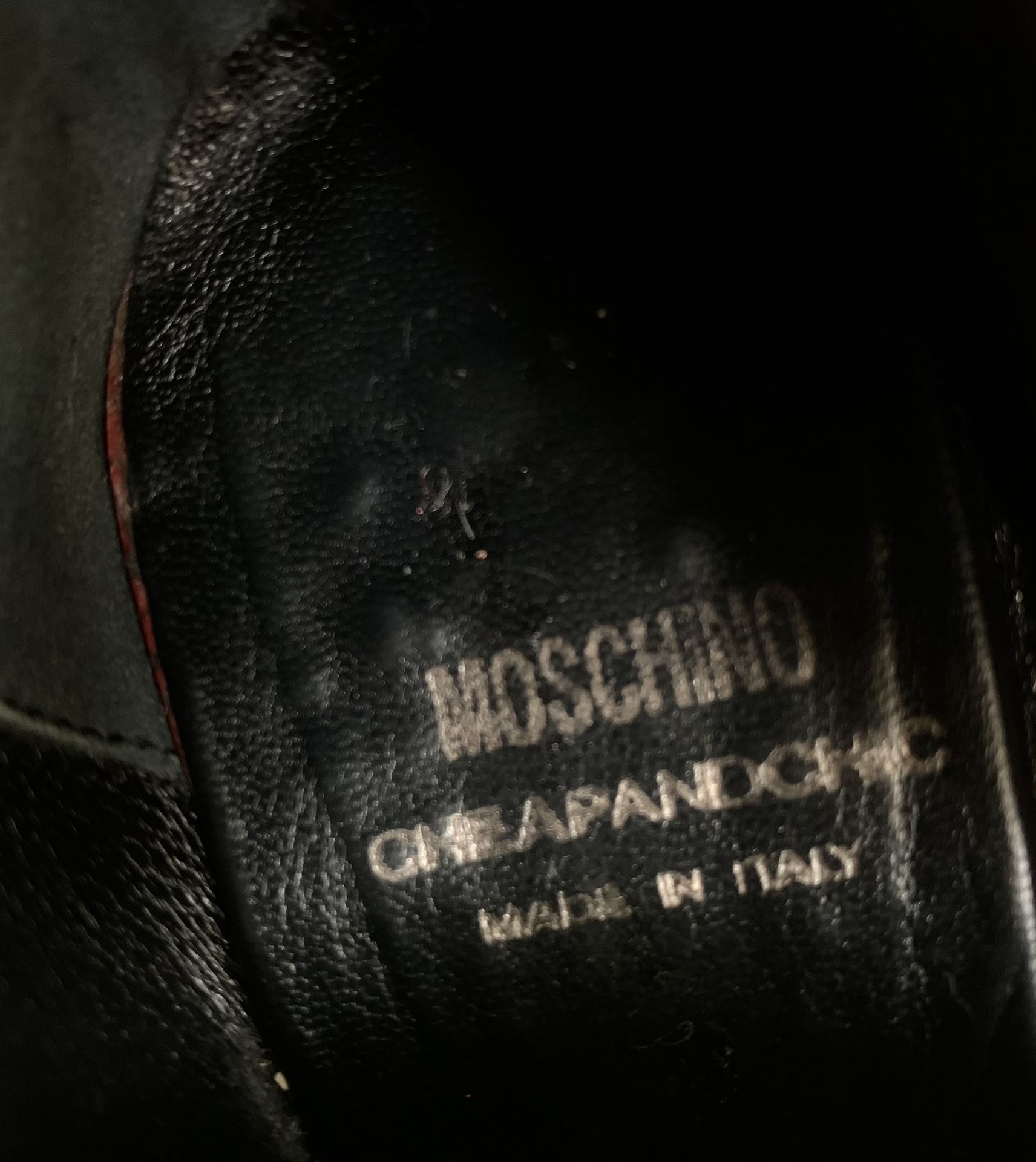 Moschino Cheap & Chic Tall Boots-black-size 6.5 Italy