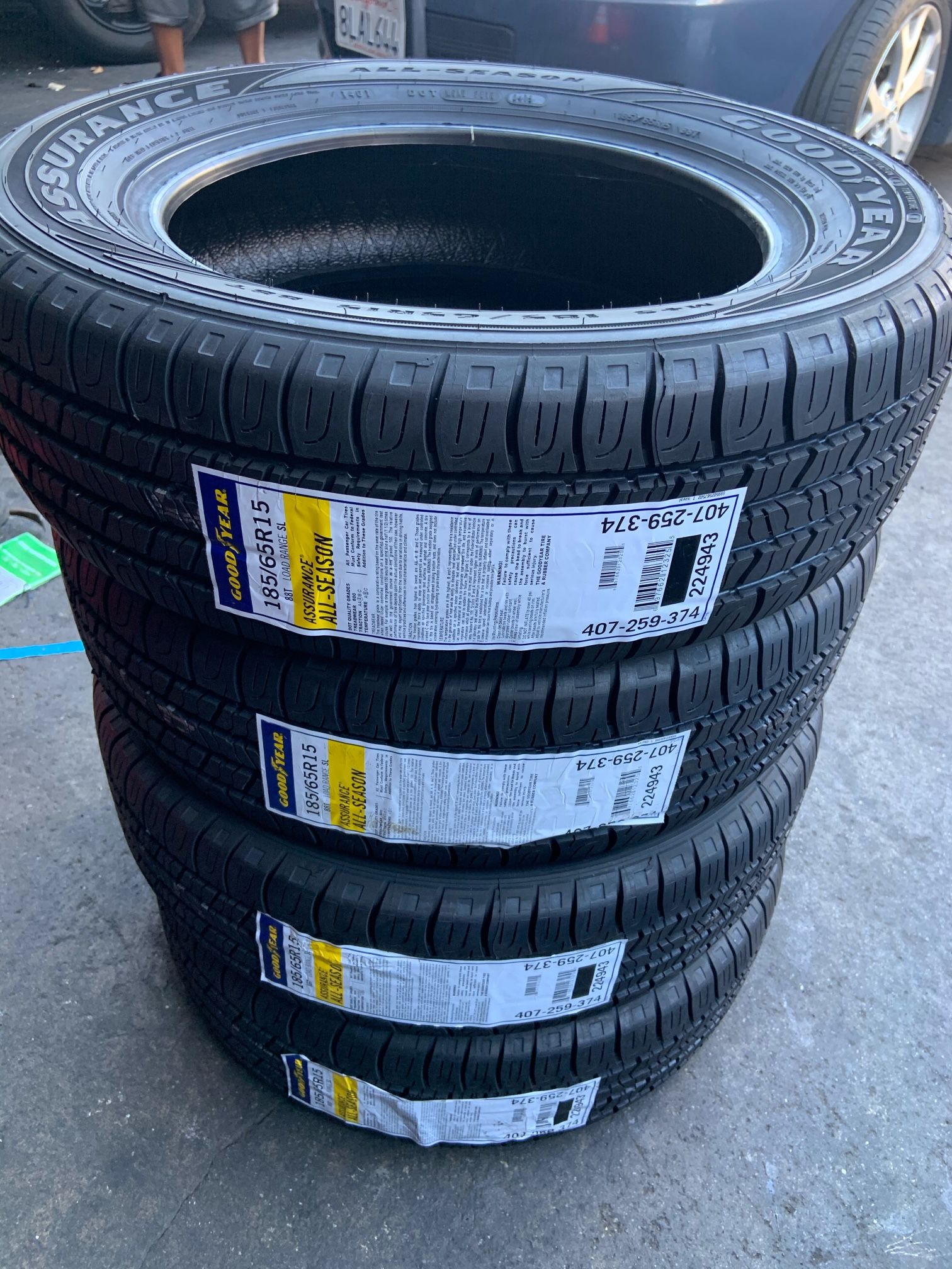 185/65/15 Set Of 4 New Tires Goodyear