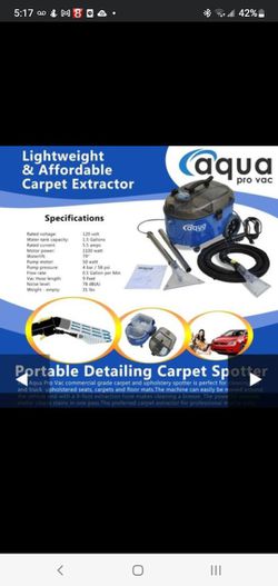 Portable Carpet Cleaning Spotter, Extractor Machine for Auto Detailing - Aqua Pro Vac Thumbnail