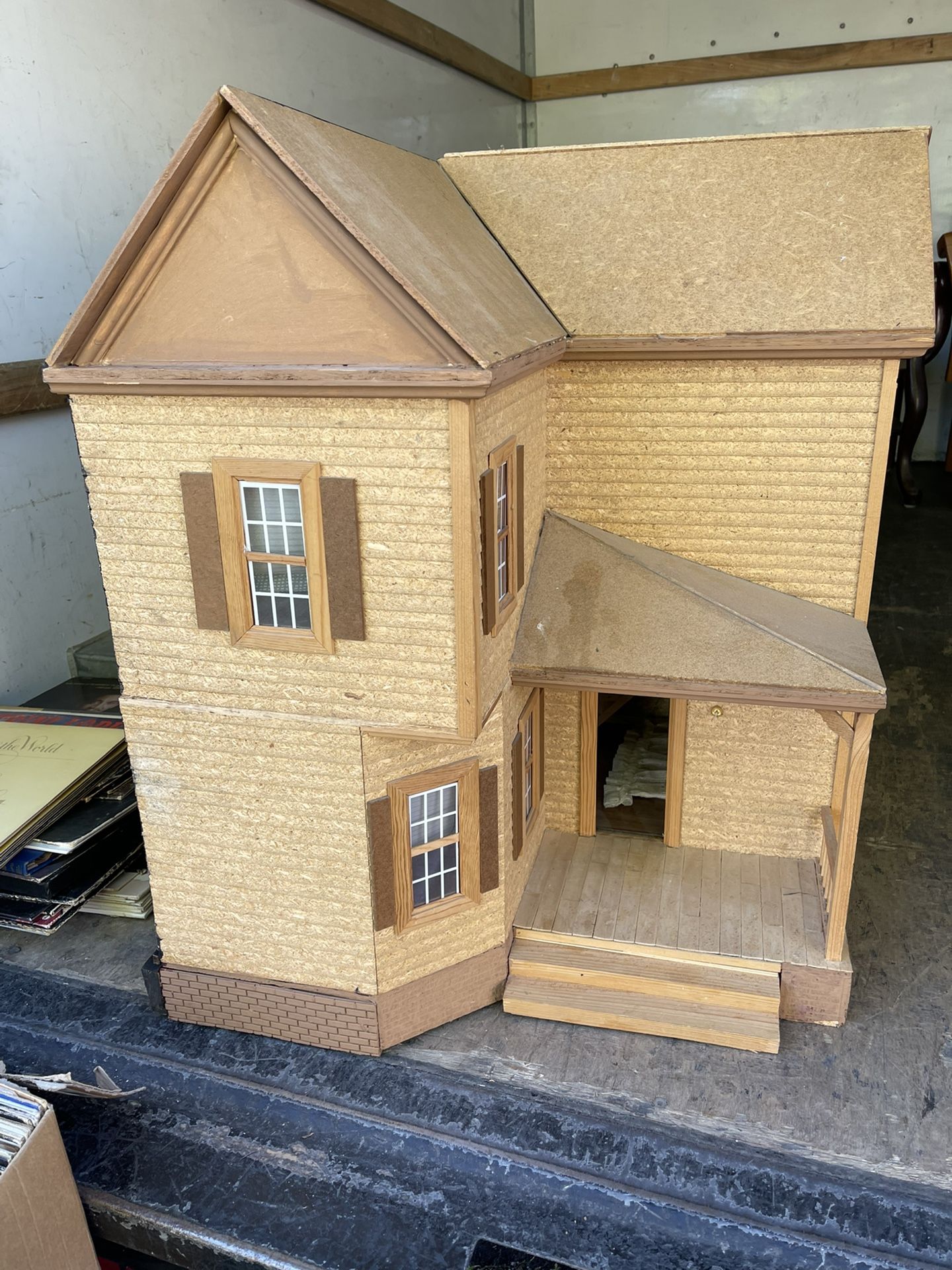 Vintage wooden dollhouse