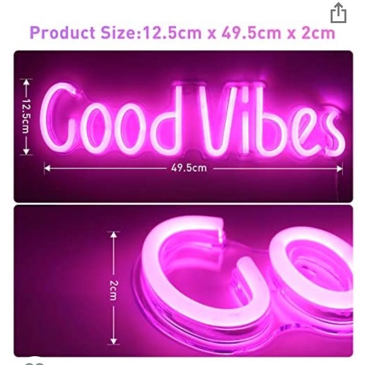 Good Vibes Neon Sign (19.5 X 5 Inch)