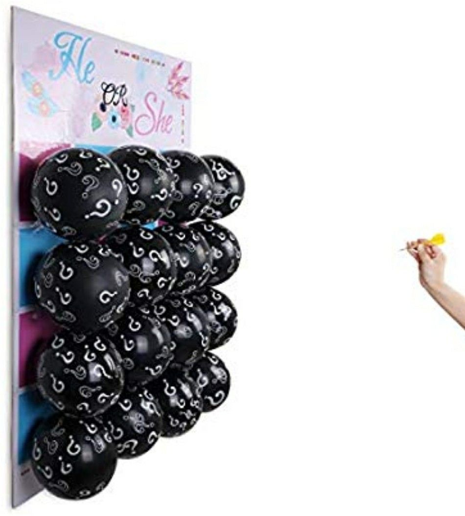 HABILE Gender Reveal Party Supplies,Confetti Balloons Games Decoration Poppers Backdrop