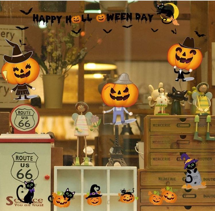 Halloween window clings pumpkins
