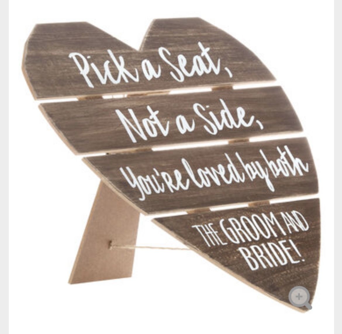 “Pick A Seat Not A Side” Sign