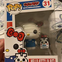 Rare 45th Anniversary Funko Pop Hello Kitty 8 Bit  Thumbnail