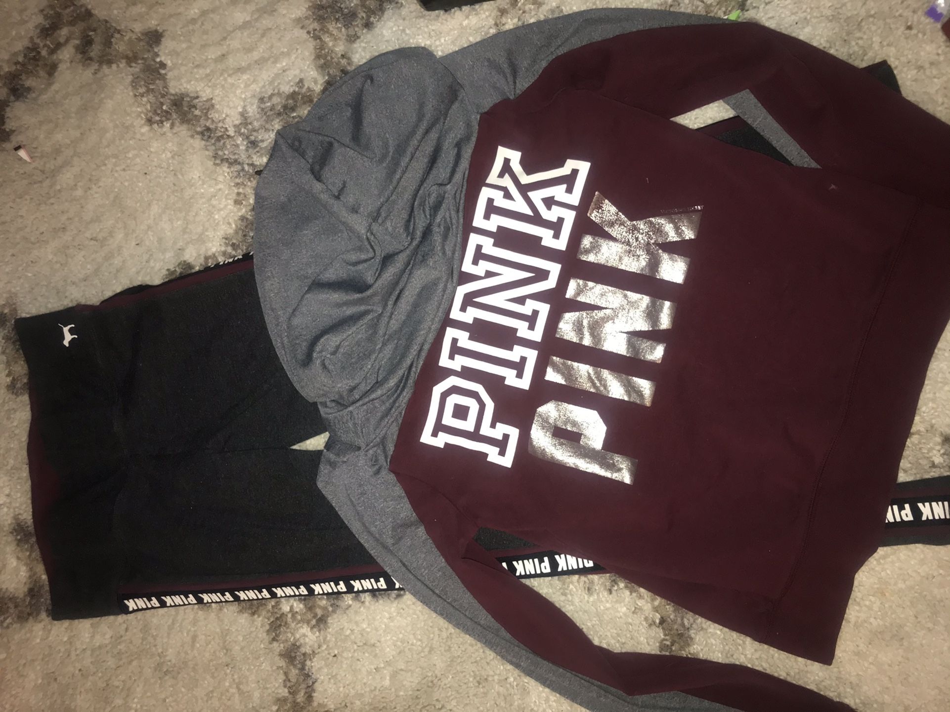 Pink Leggings And Matching Hoodie
