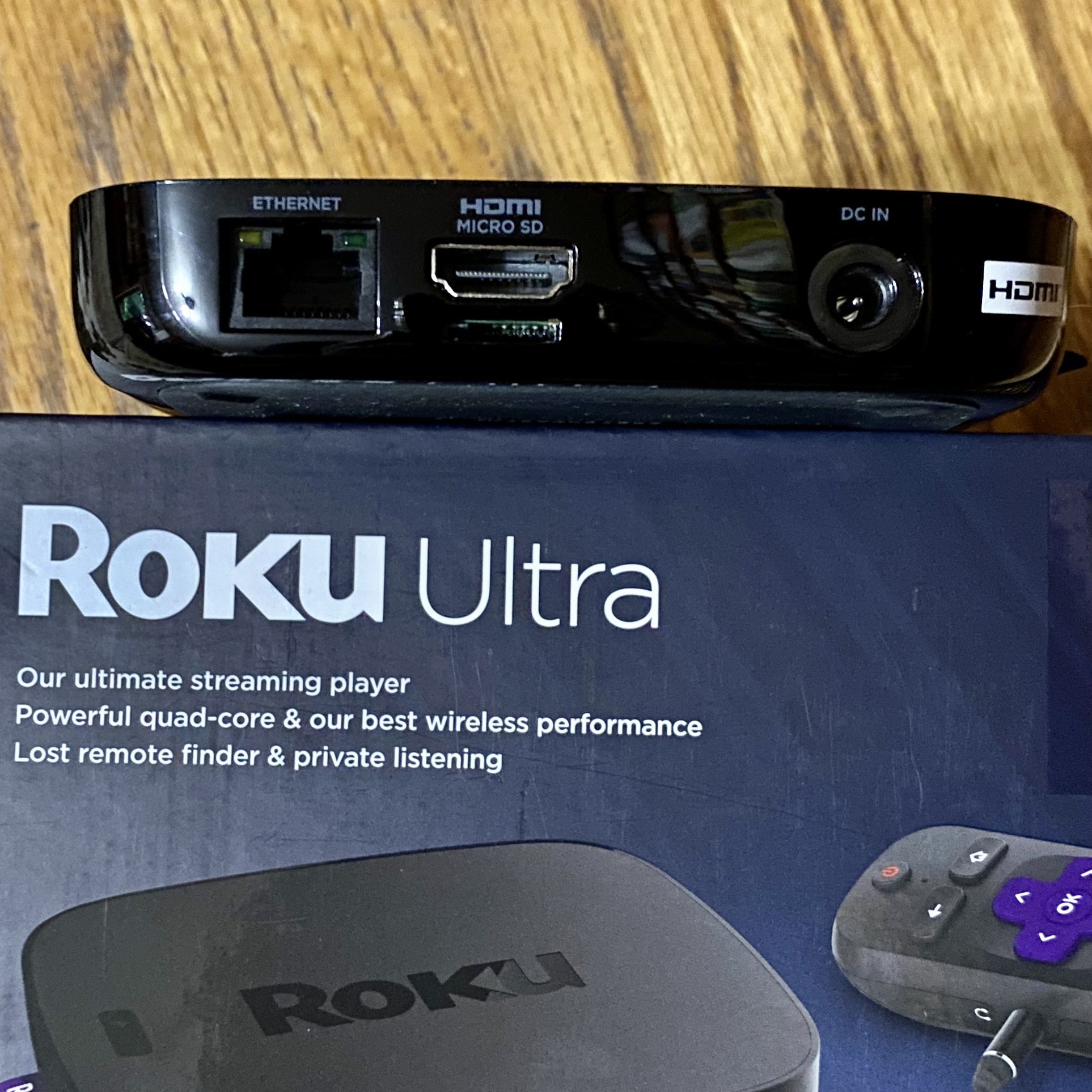 Roku Ultra w/ 6’ HDMI Cable & Remote