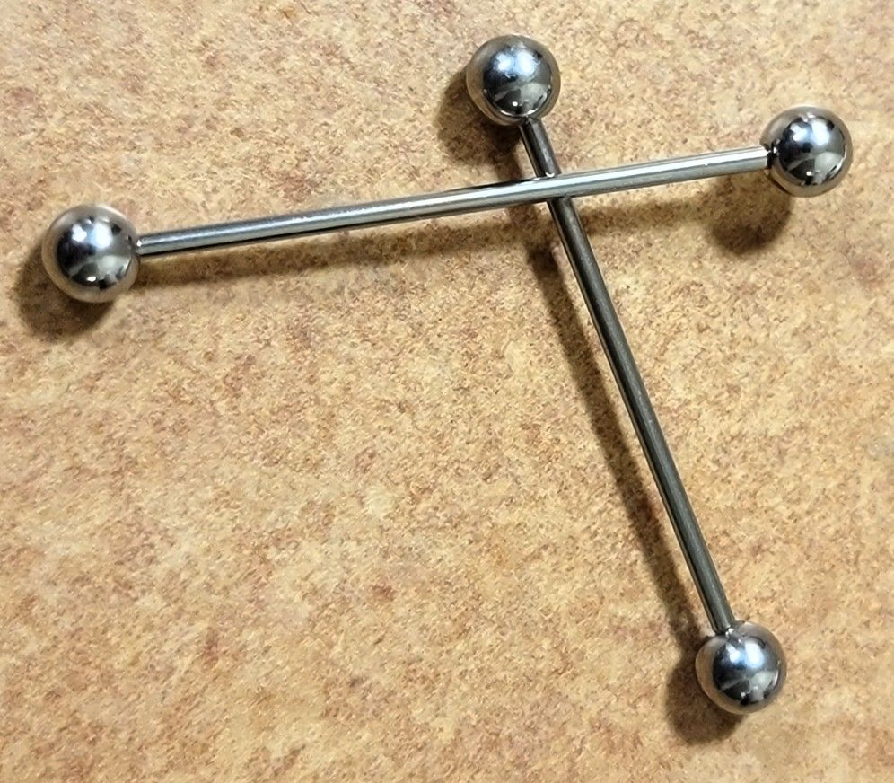 14 Gauge industrial ear Jewelry