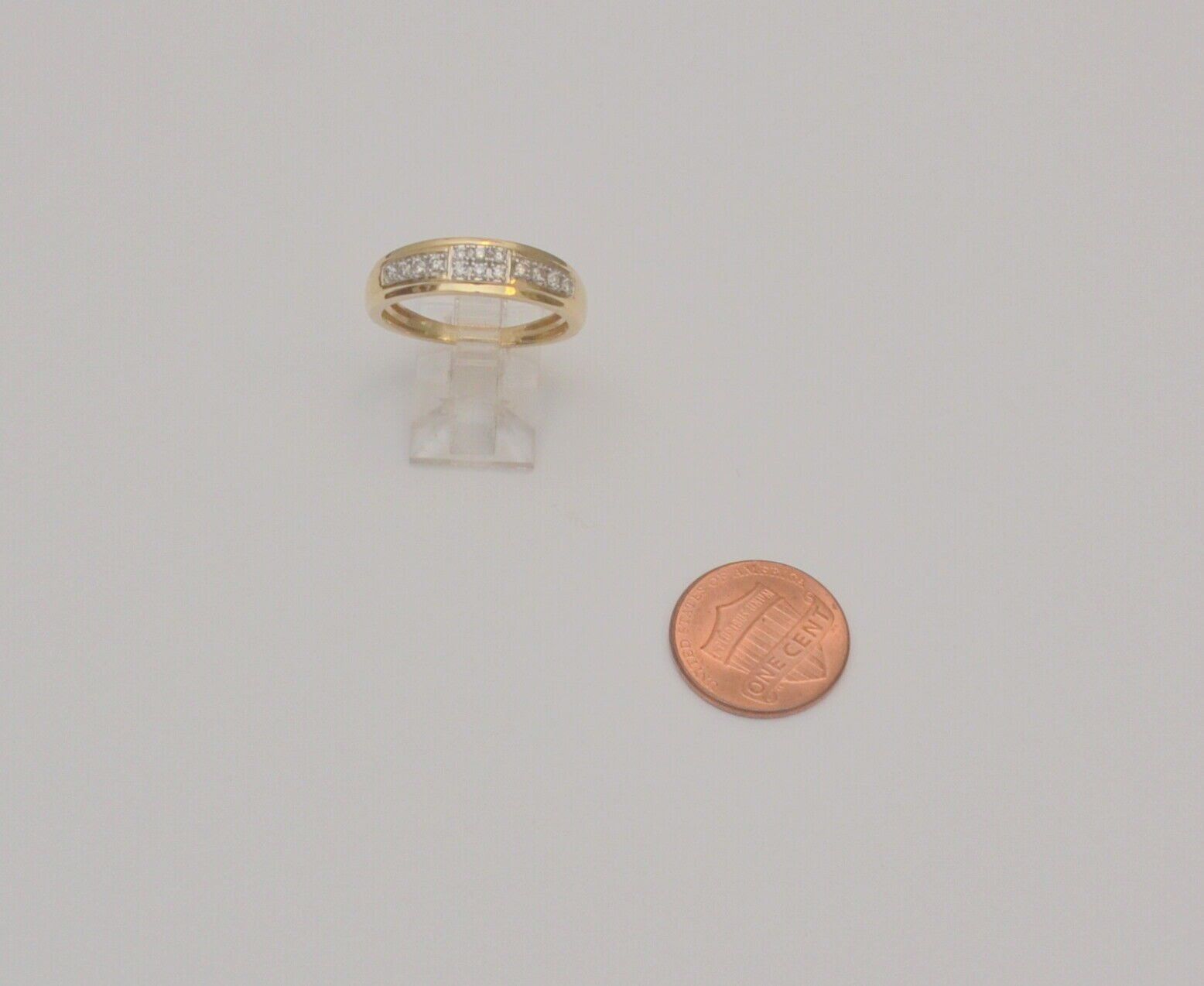14k Yellow Gold 0.21 Tcw Diamond Band Ring Size 9.75 - 10