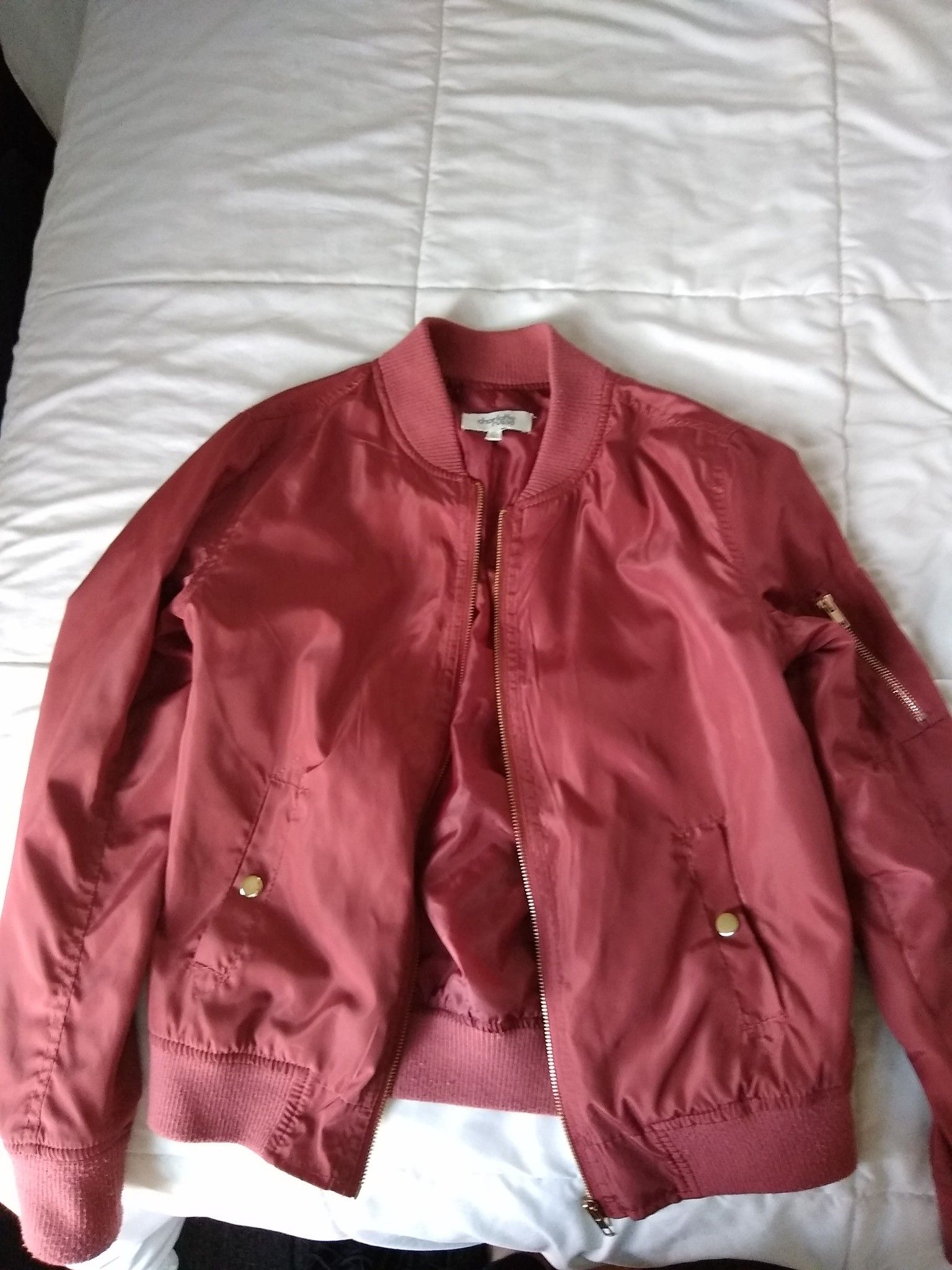 Rose pink bomber jacket !!