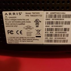 Comcast cable Arris modem w/back up battery Thumbnail