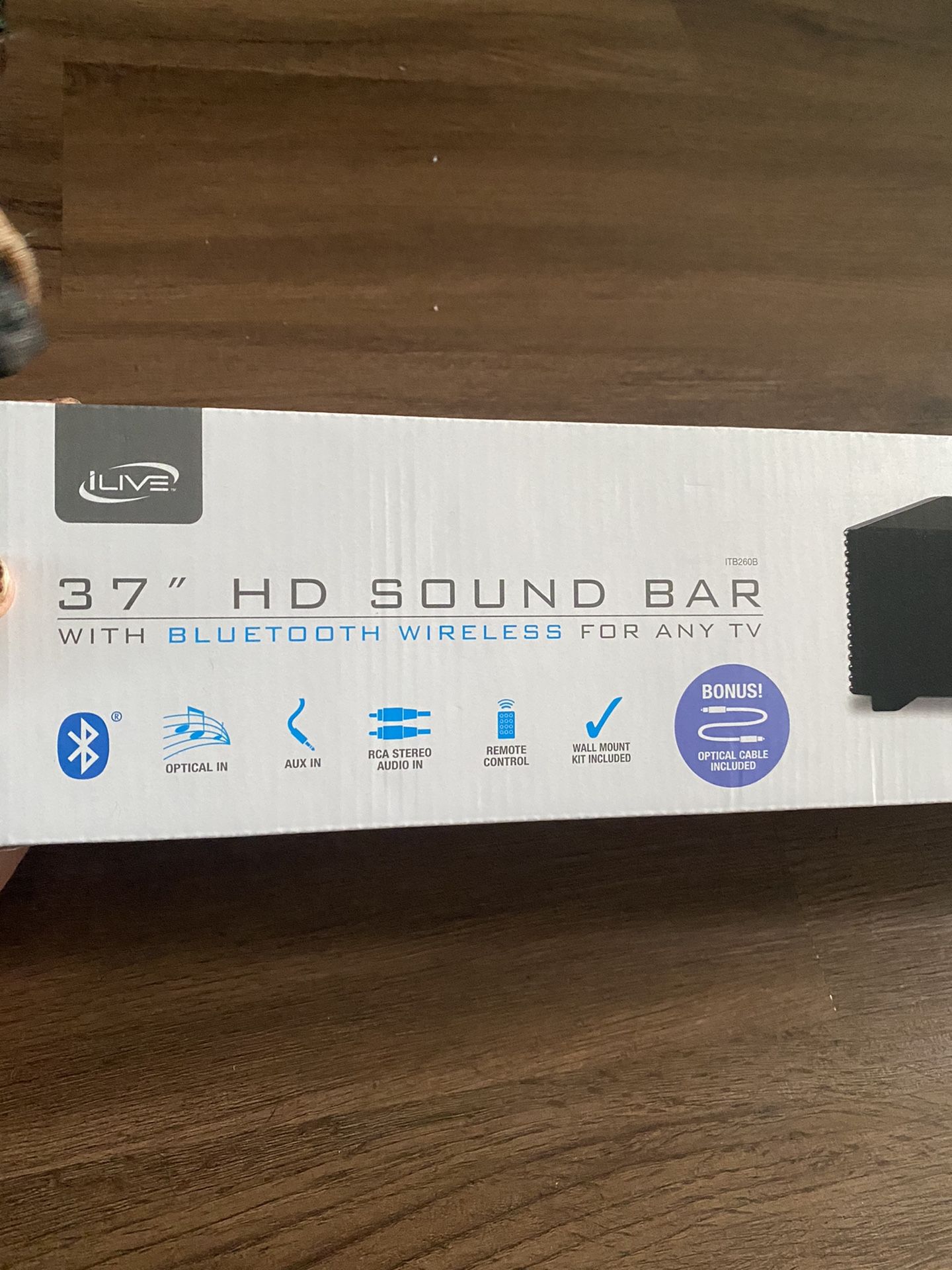 ILive Two Channel Soundbar black (never Opened)
