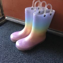 Girls Size 10 Rain Boots Thumbnail