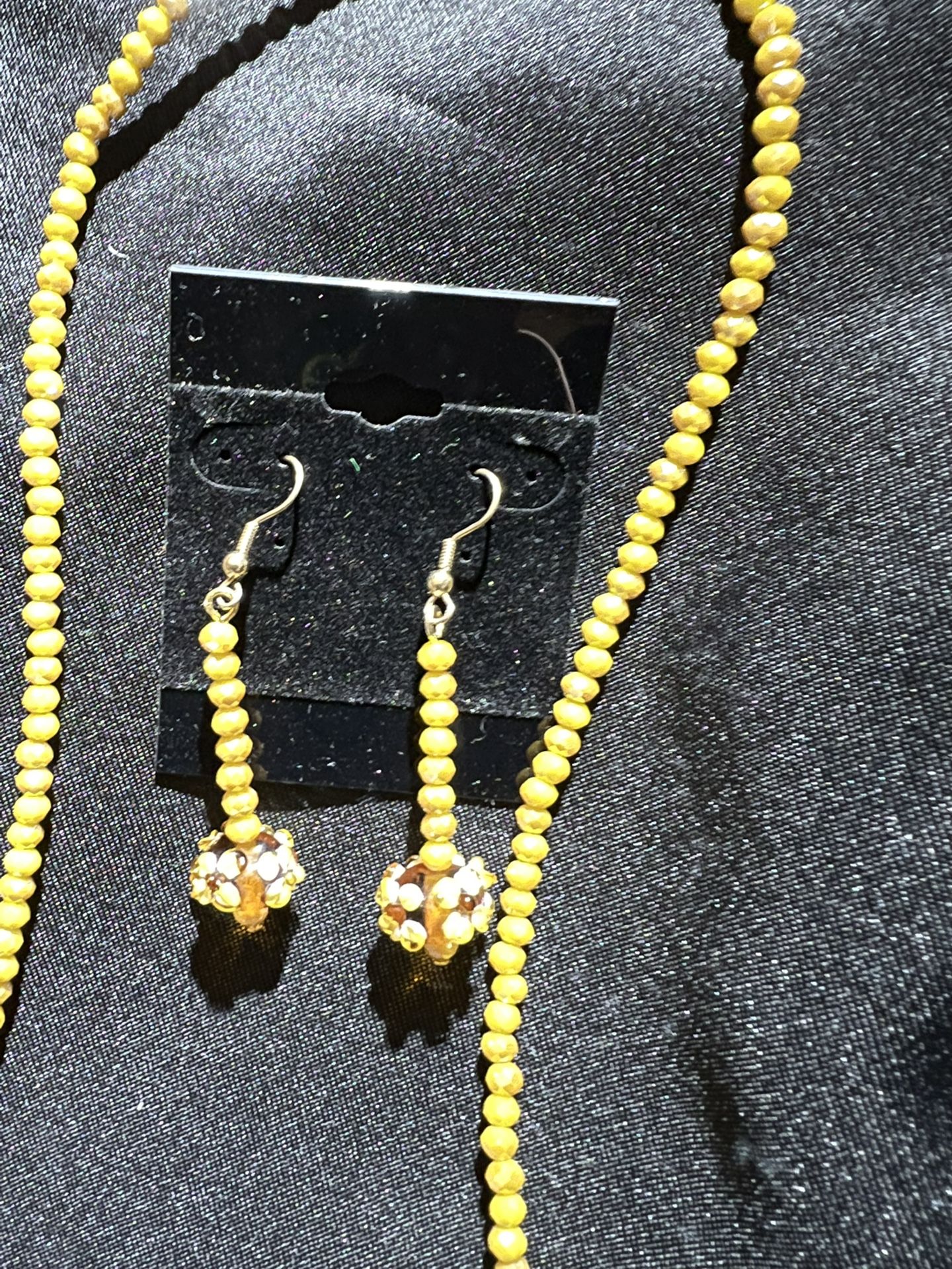 Handmaid Precious Yellow Real Stone Beads