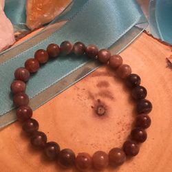 (small beads) Black Peach Moonstone Bracelet Thumbnail