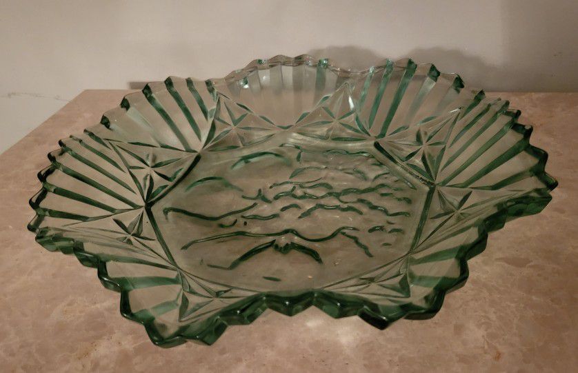 Vintage Glass Serving Platter