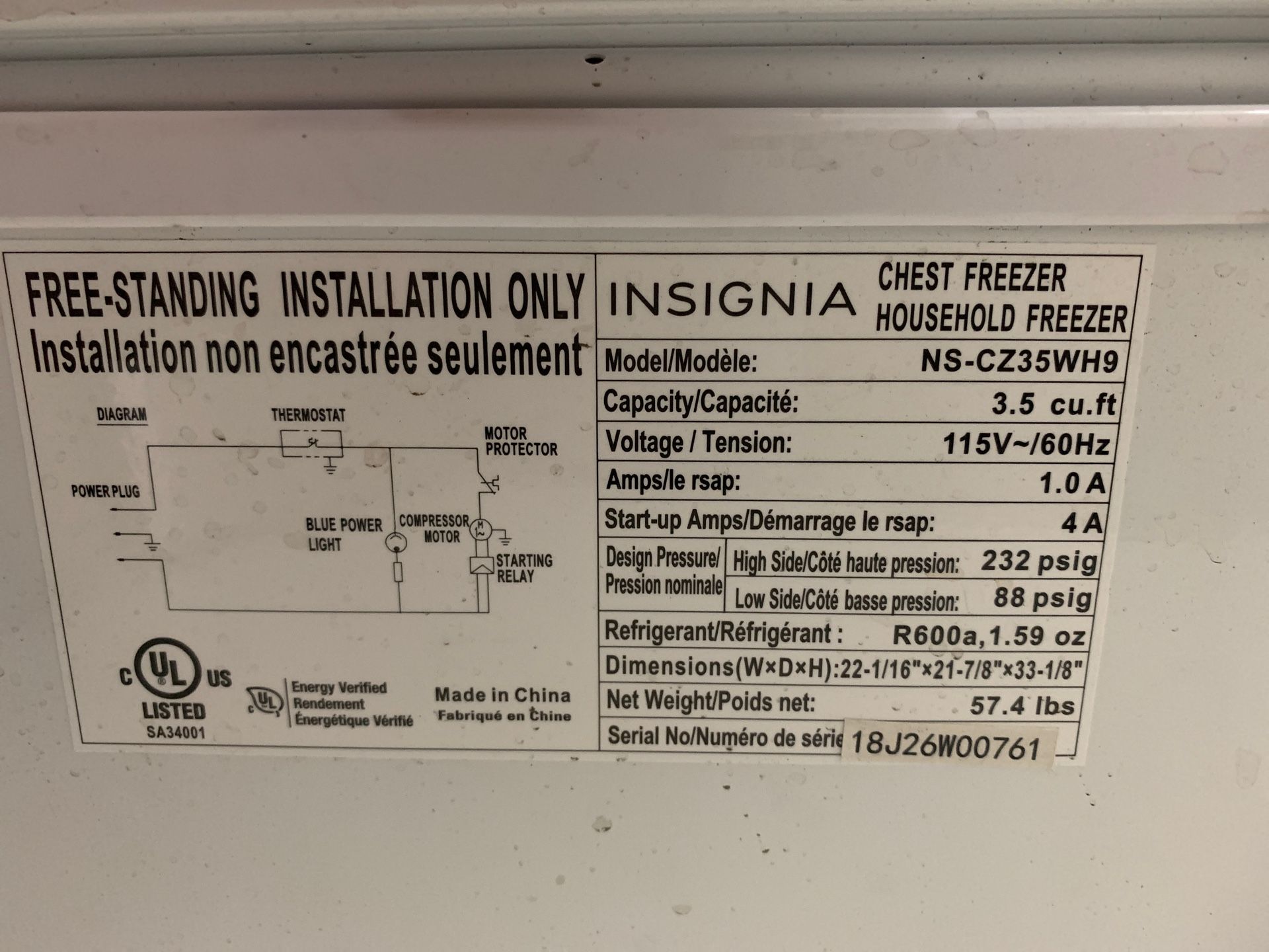 New Insignia Deep Freezer for Sale in Raleigh, NC - OfferUp