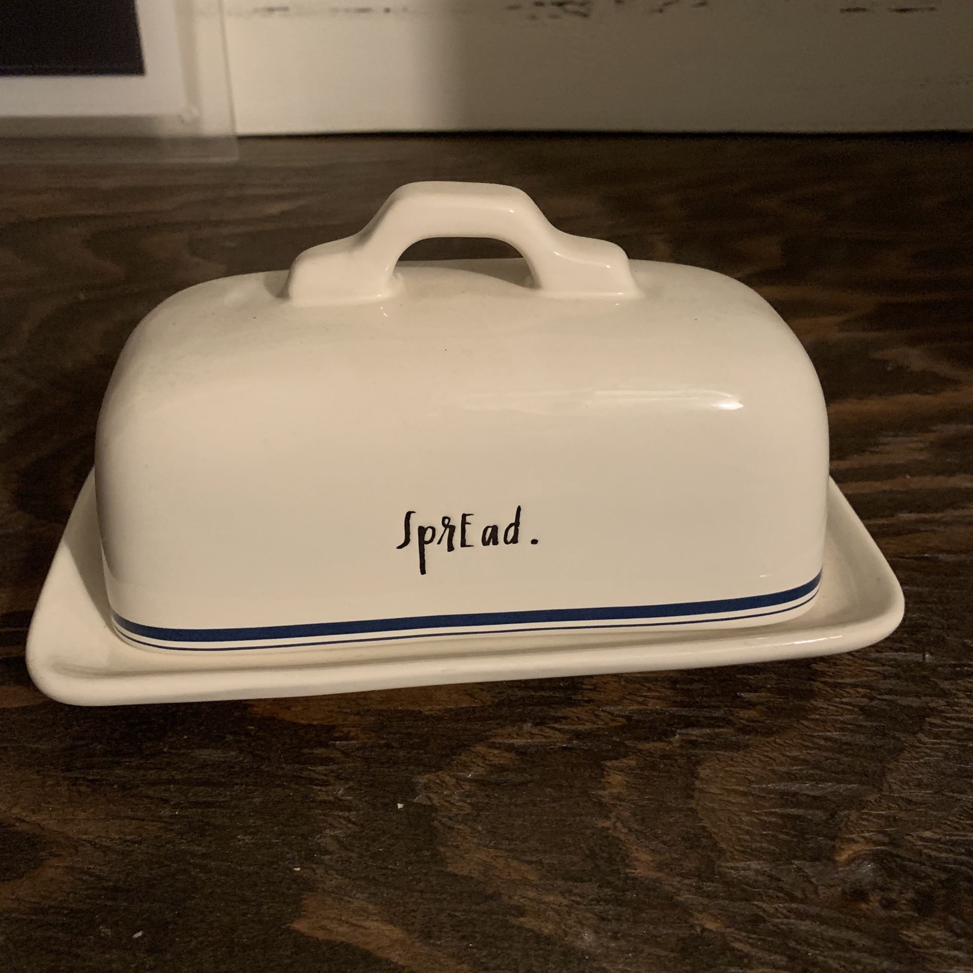 Brand New Rae Dunn Spread Butter Dish with Cover